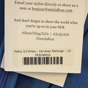 MM Lafleur Felisa Dress in Cerulean Melange